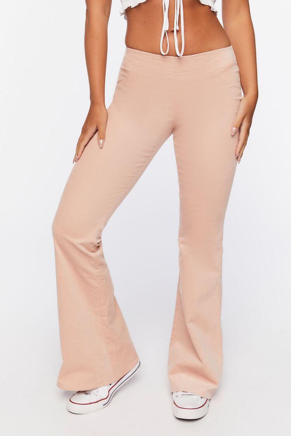 Low-Rise Corduroy Flare Pants | Forever 21 Product Image