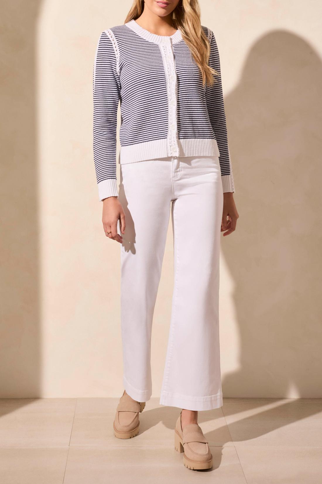 Sweater Cardigan with Crochet Details Product Image