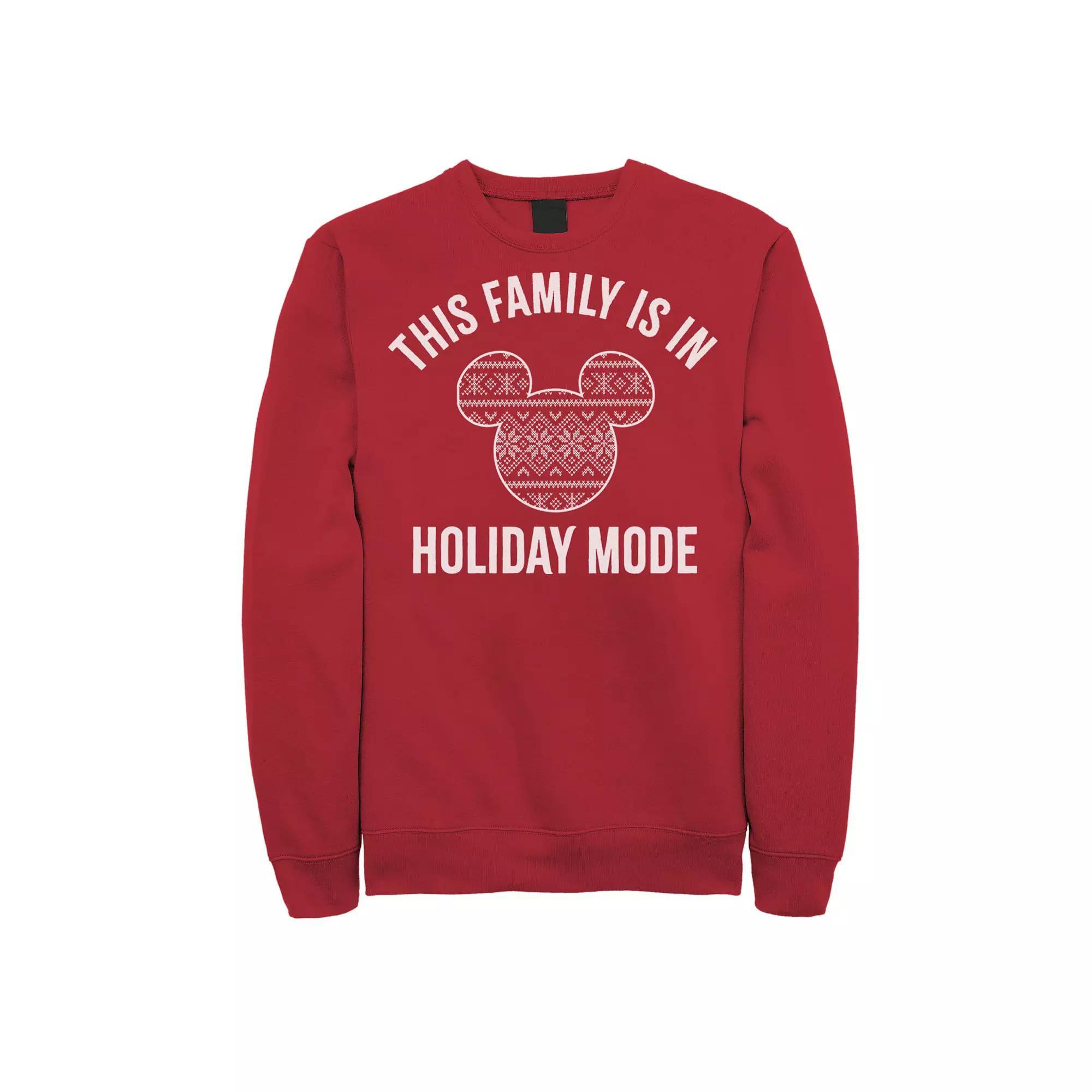 Disney's Mickey and Friends Christmas Family Holiday Mode Men's Sweatshirt,  Product Image