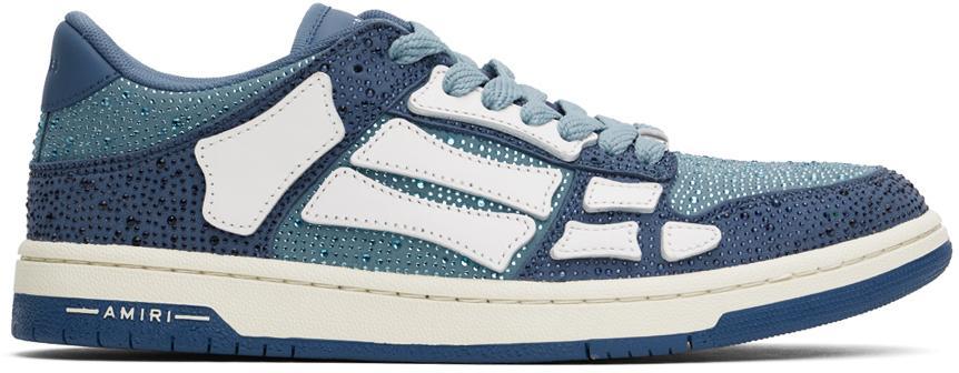 AMIRI Blue Crystal Skel-top Low Sneakers Product Image