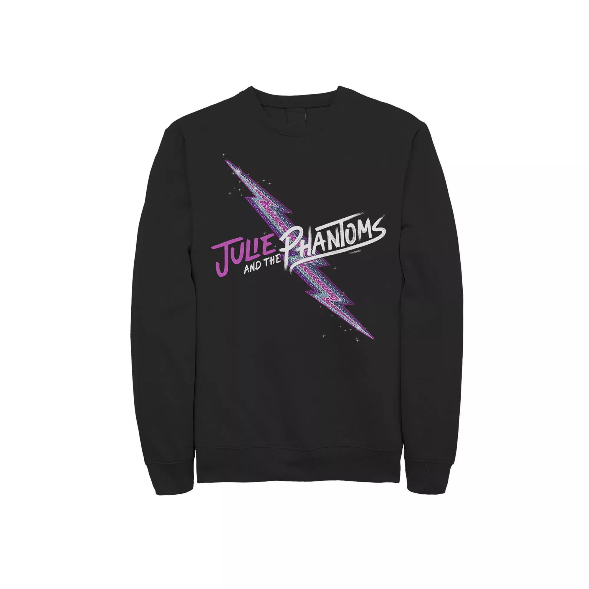 Men's Julie And The Phantoms Lightning Logo Sweatshirt, Size: XL, Black Product Image