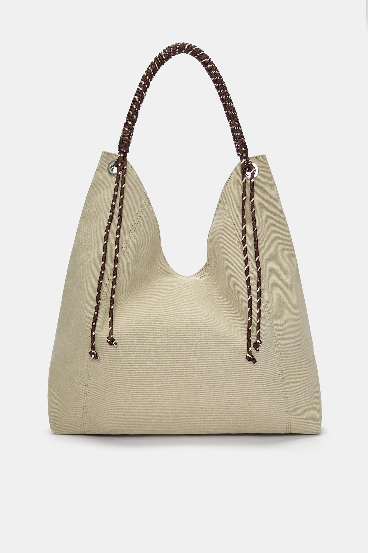 Canvas shopper bag with drawstrings Product Image