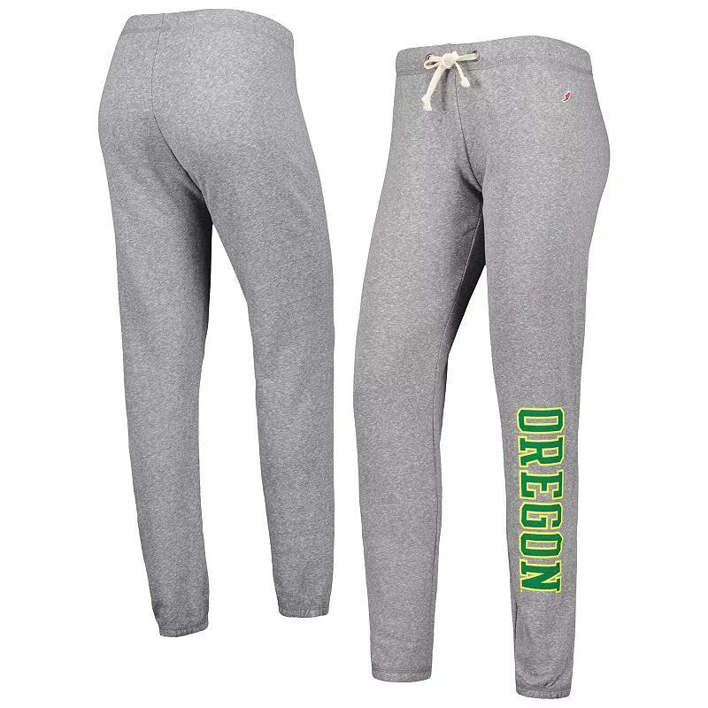 Womens League Collegiate Wear Heather Gray Oregon Ducks Victory Springs Tri-Blend Jogger Pants Product Image