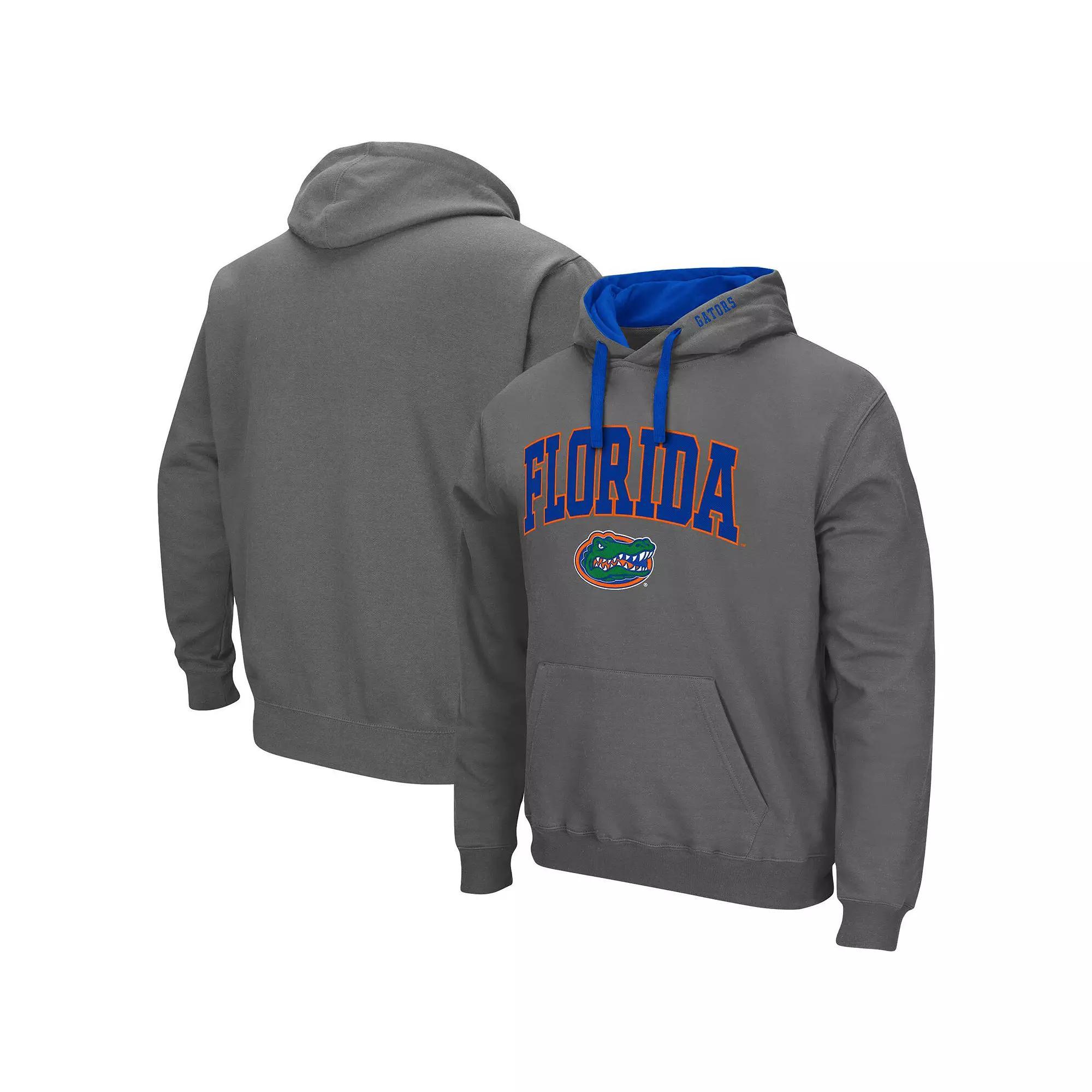 Men's Colosseum Charcoal Florida Gators Big & Tall Arch & Logo 2.0 Pullover Hoodie,  Product Image