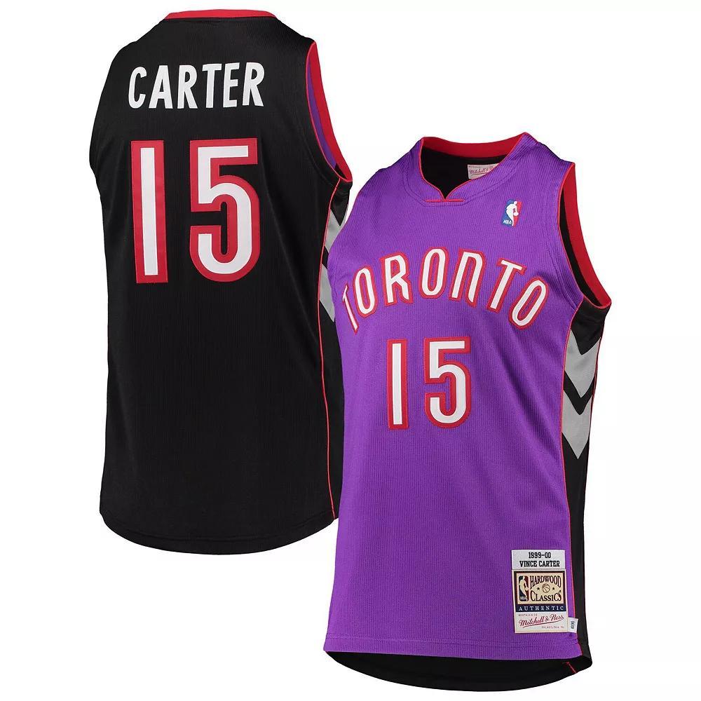 Men's Mitchell & Ness Vince Carter Purple Toronto Raptors 1999/2000 Hardwood Classics Authentic Jersey, Size: 36, Rpt Purple Product Image