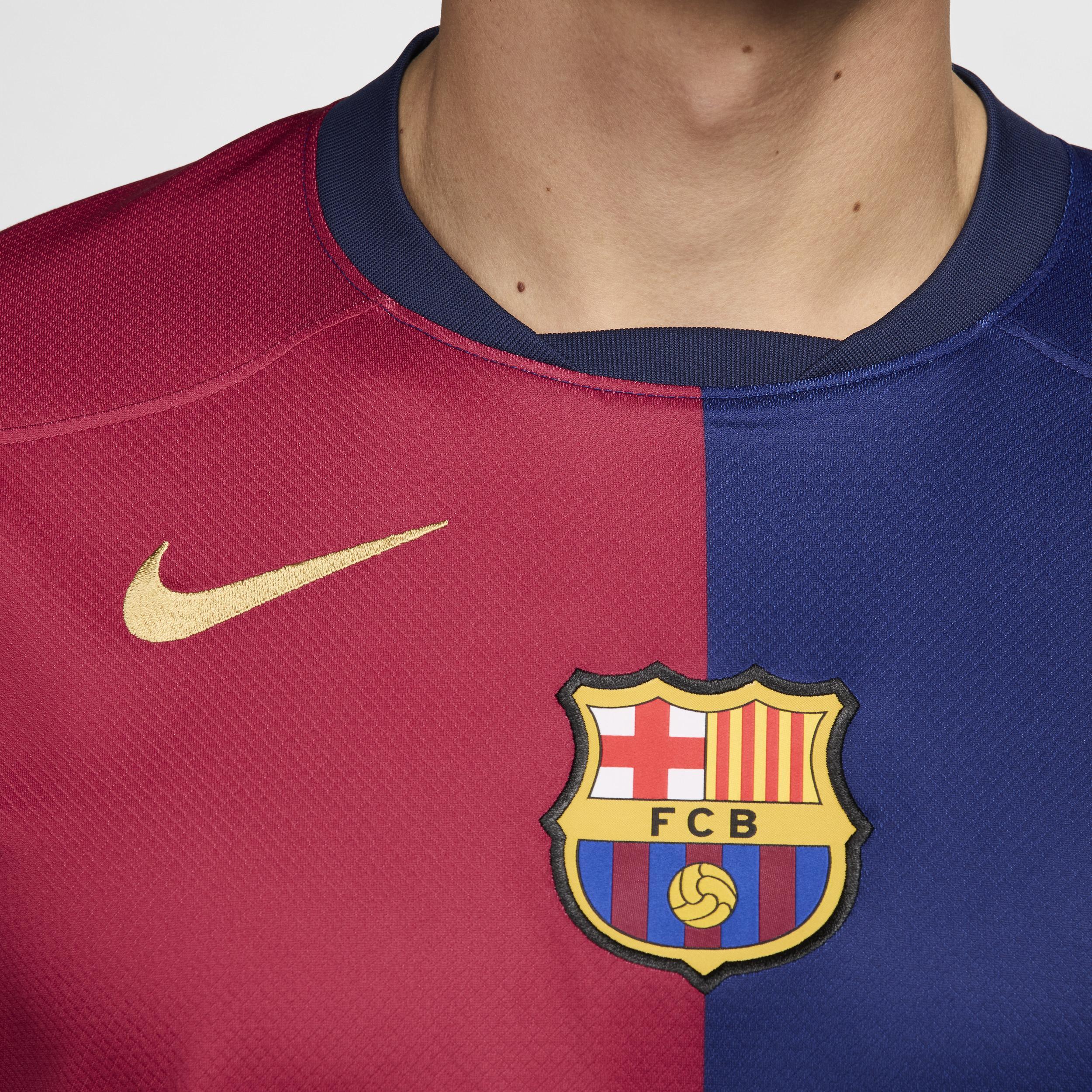 Mens Nike FC Barcelona 2024-25 Stadium Home Dri-FIT Replica Soccer Jersey Product Image