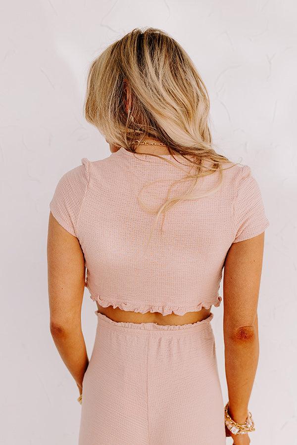Wharf Crop Top in Blush Product Image