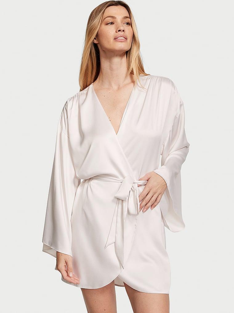 Short Satin Robe Product Image