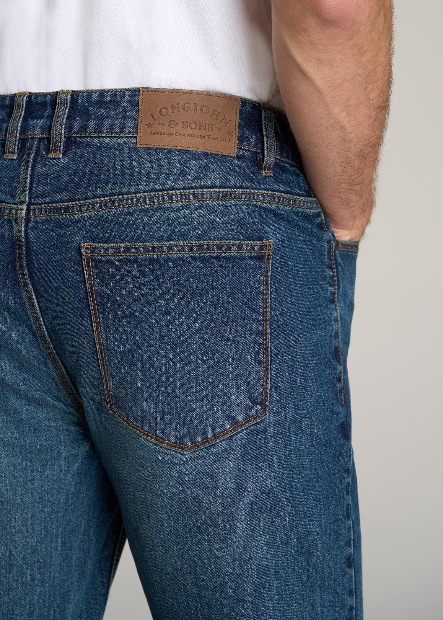 LJ&S STRAIGHT LEG Jeans for Tall Men in Machine Blue Male Product Image