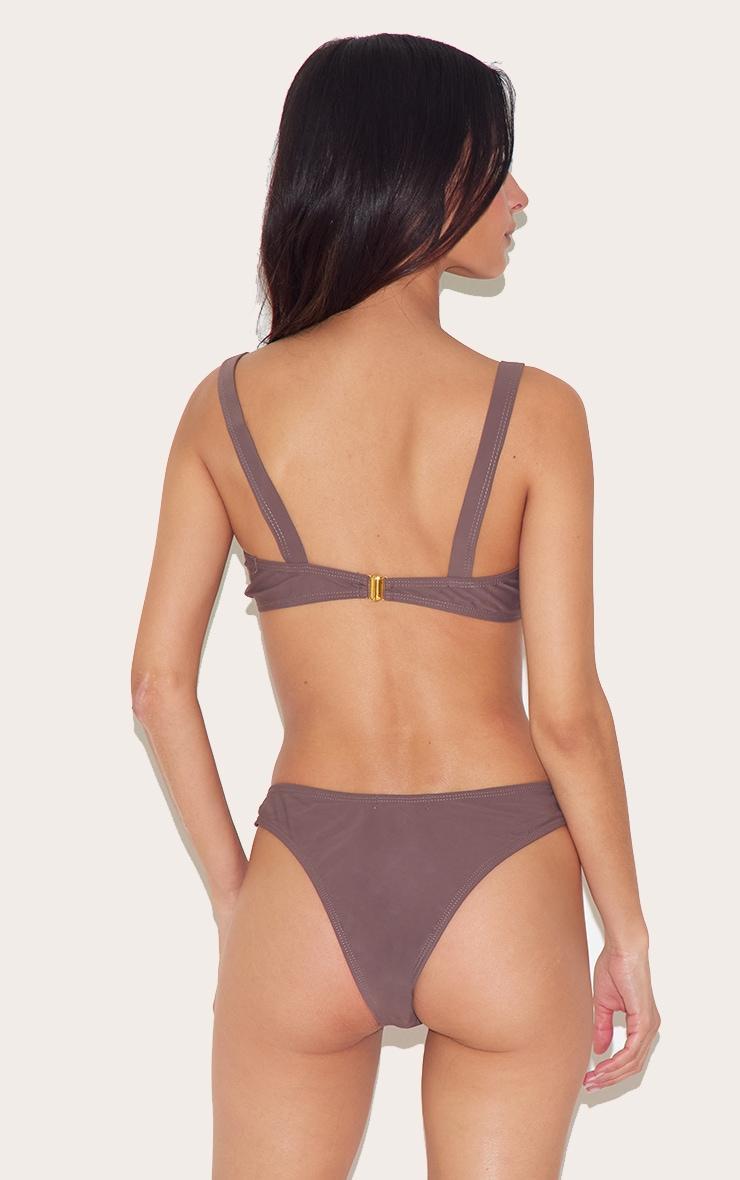 Chocolate Swirl Trim Detail Bikini Bottoms Product Image