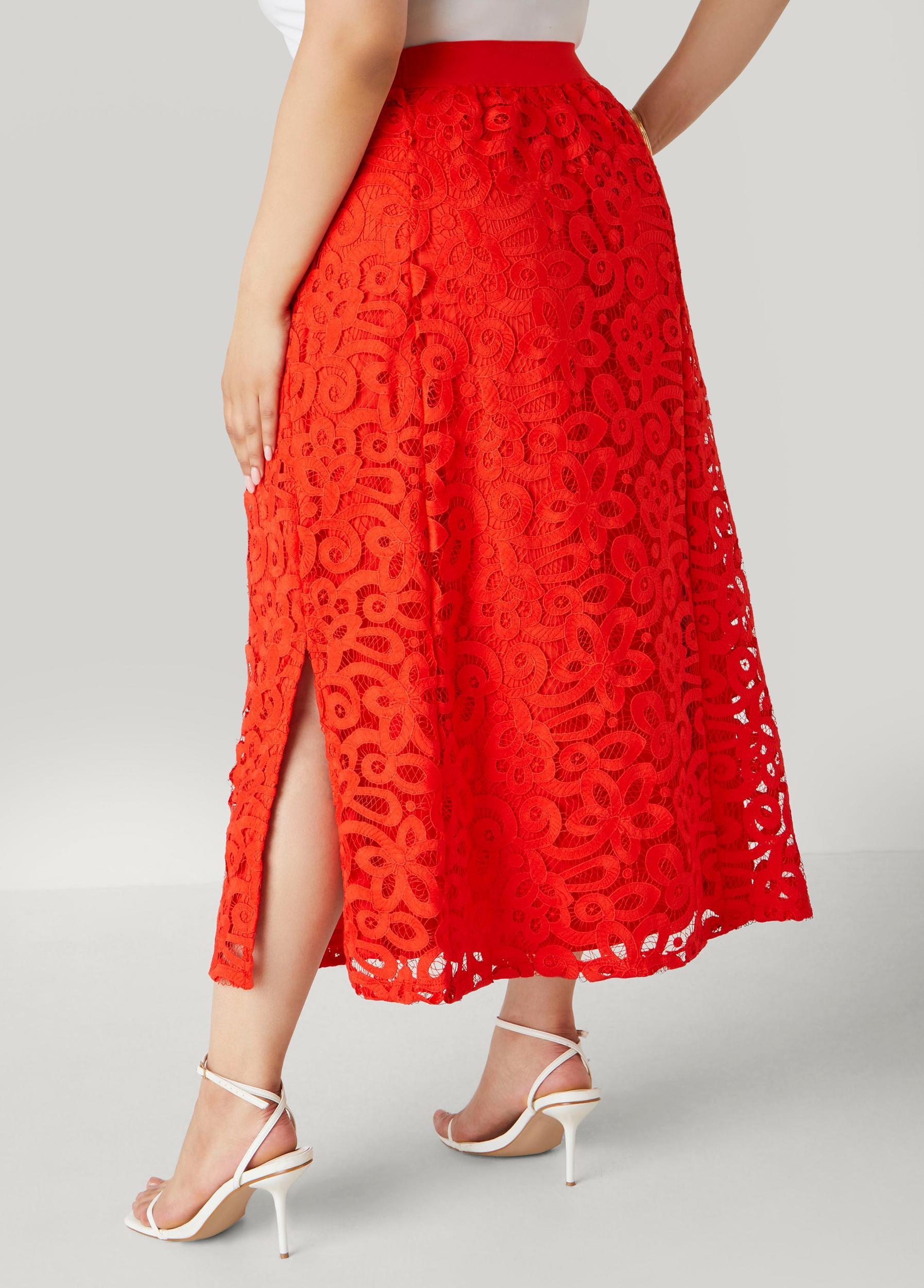 Corded Lace Maxi Skirt Product Image