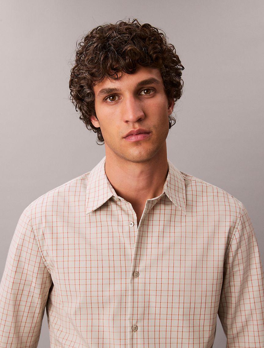 Plaid Slim Button-Down Shirt  Product Image