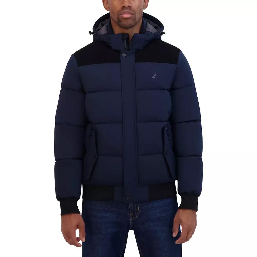Men's Nautica Mixed Media Bomber Jacket,  Product Image