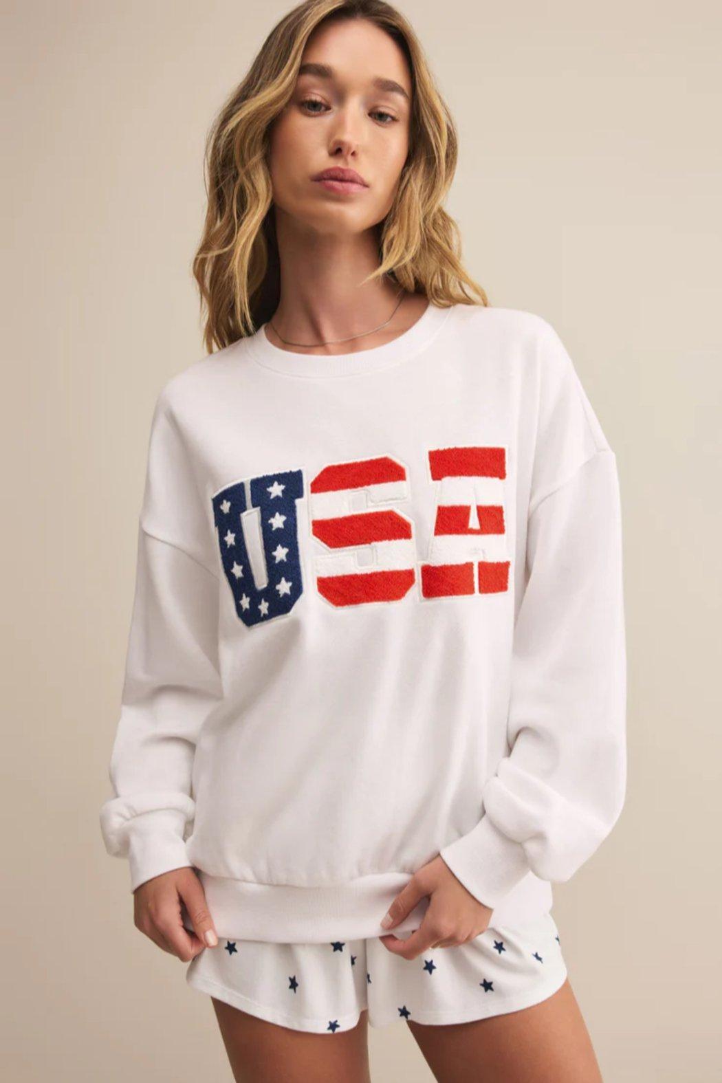Oversized USA Sweatshirt Product Image