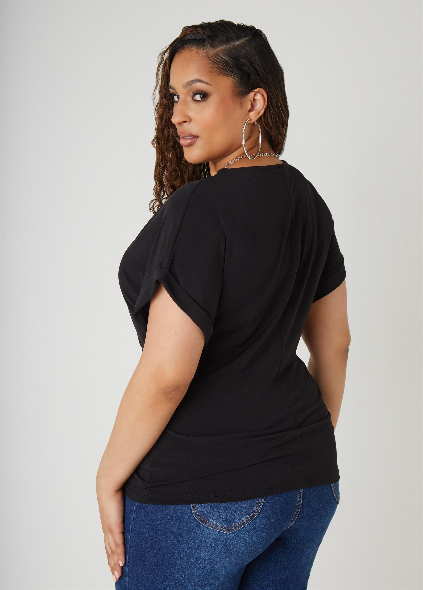 Tie Front Stretch Knit Top Product Image