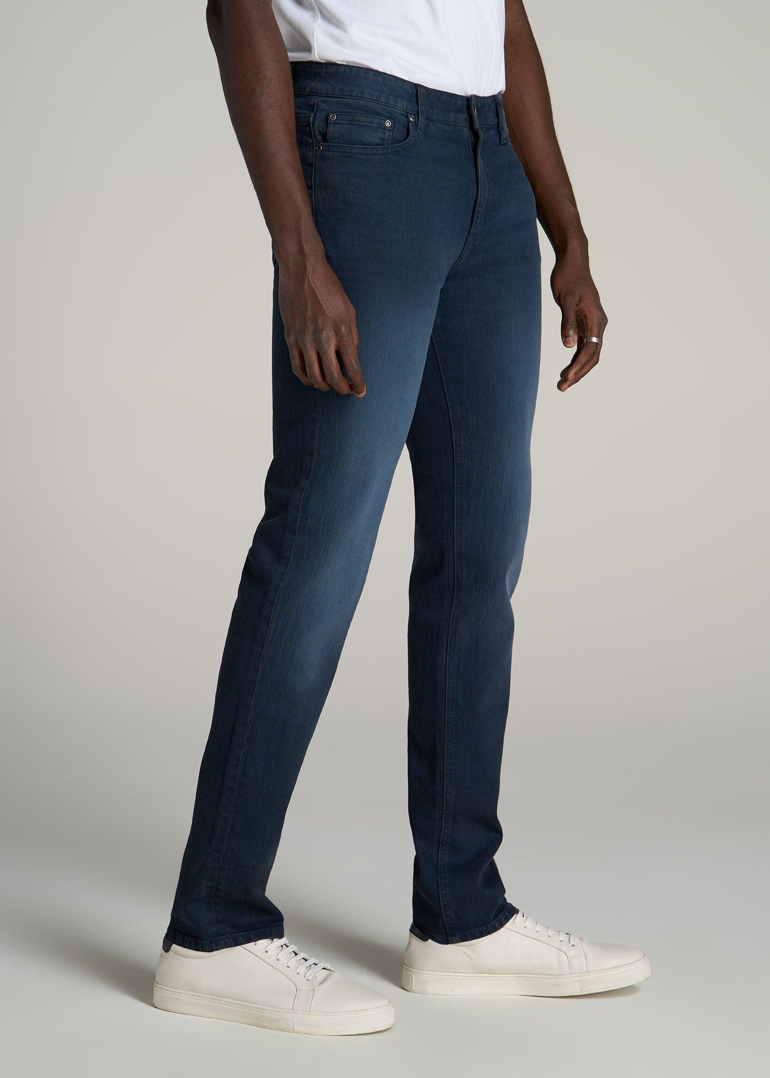 Dylan SLIM-FIT Jeans for Tall Men in Faded Blue Black Product Image