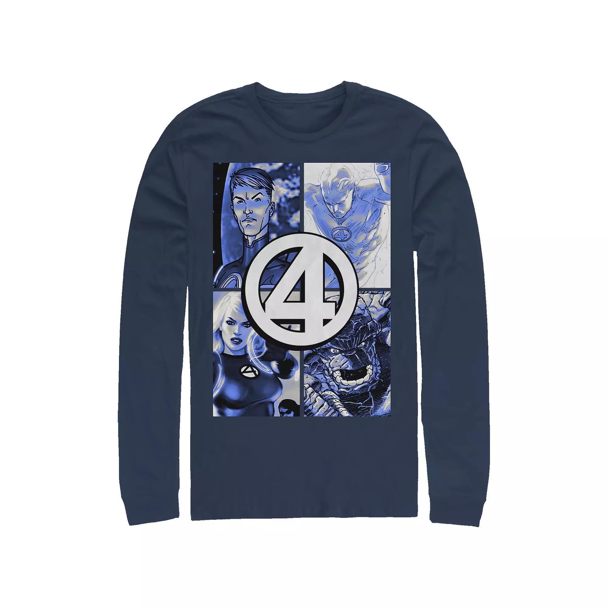 Men's Marvel Fantastic Four Team Portraits Long Sleeve Graphic Tee,  Product Image