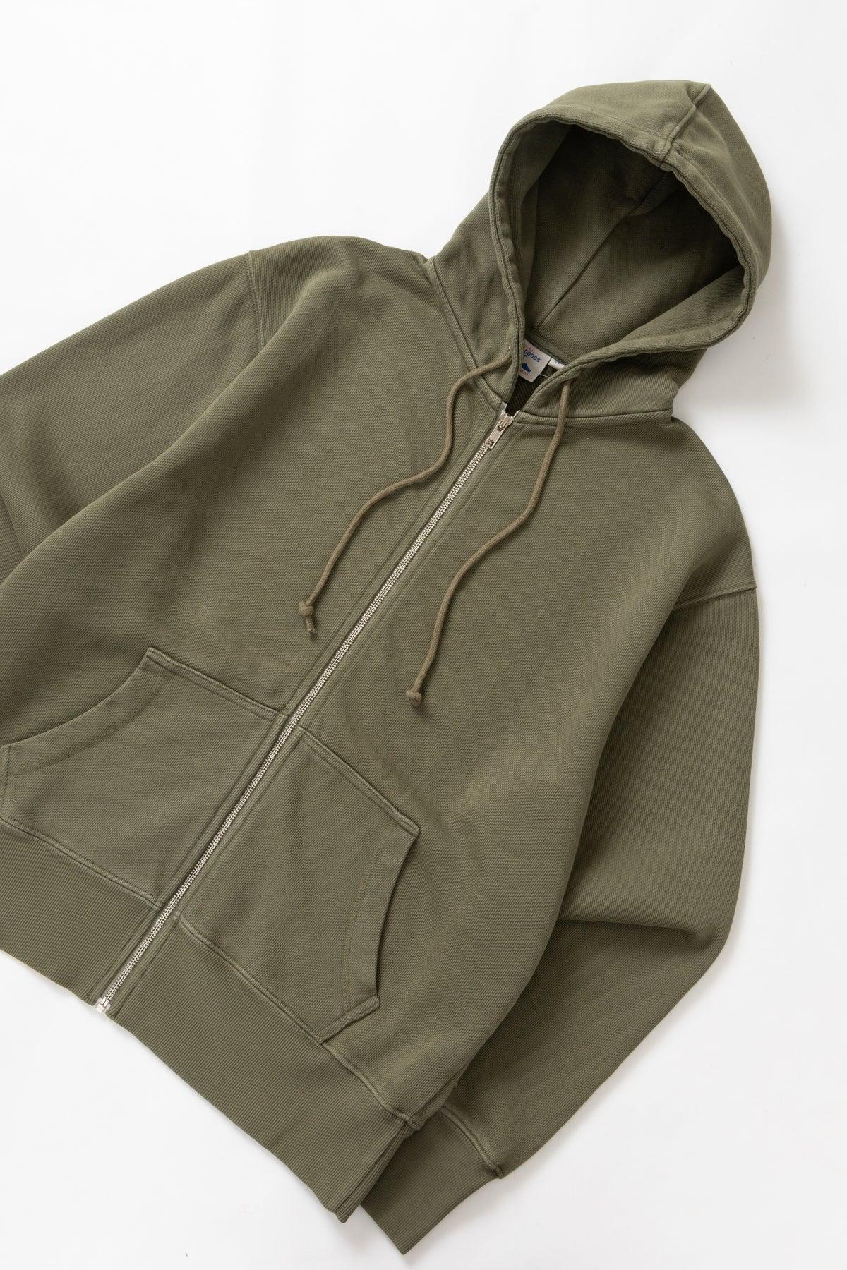 Power Goods - Loopback Zip Hoodie - Olive Product Image