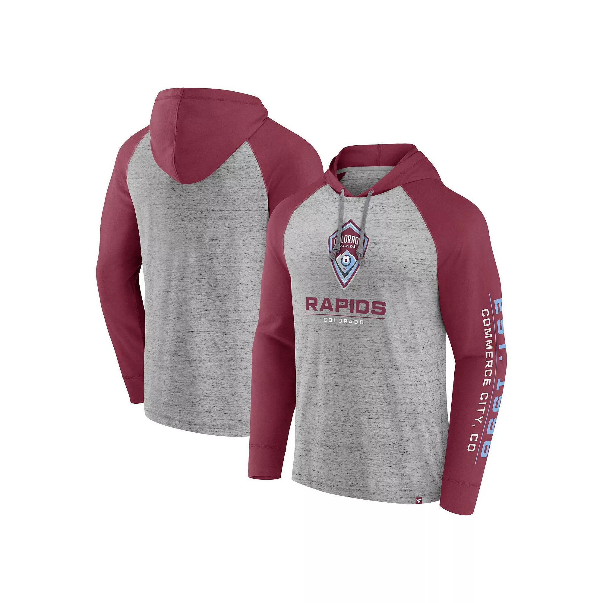 Men's Fanatics Branded Steel Colorado Rapids Deflection Raglan Pullover Hoodie, Size: 2XL, Cor Silver Product Image
