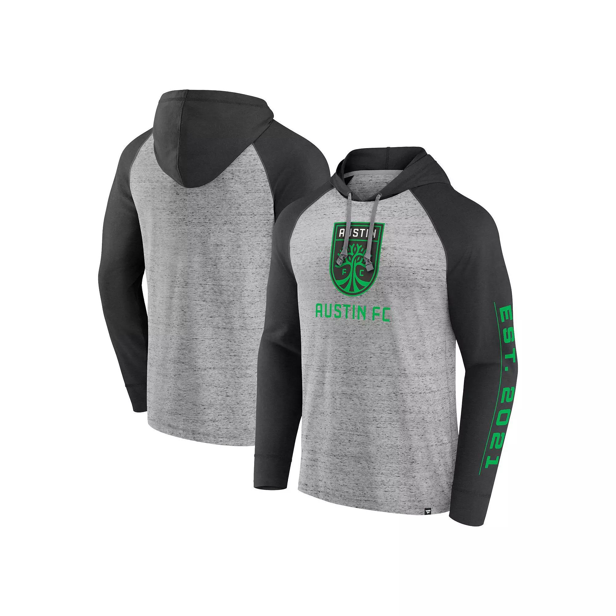 Men's Fanatics Branded Steel Nashville SC Deflection Raglan Pullover Hoodie, Size: Small, Mls Silver Product Image