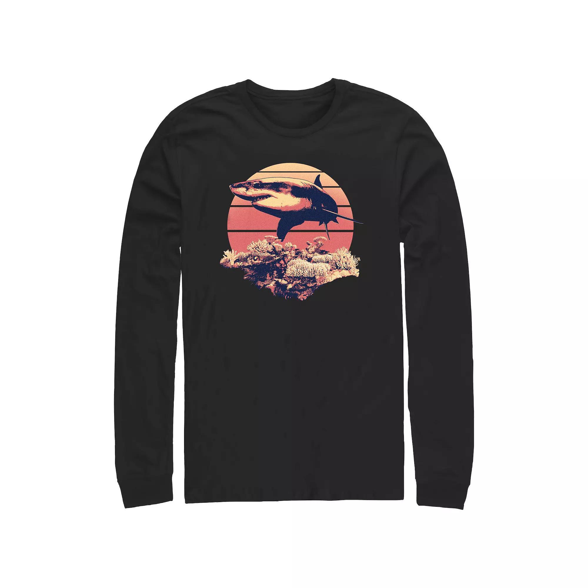 Men's Shark Reef Long Sleeve Graphic Tee,  Product Image