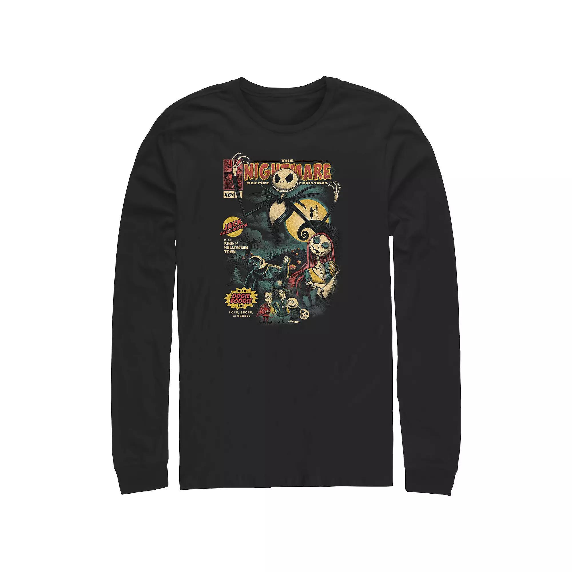 Disney's The Nightmare Before Christmas Graphic Novel Cover Long Sleeve Men's Graphic Tee,  Product Image