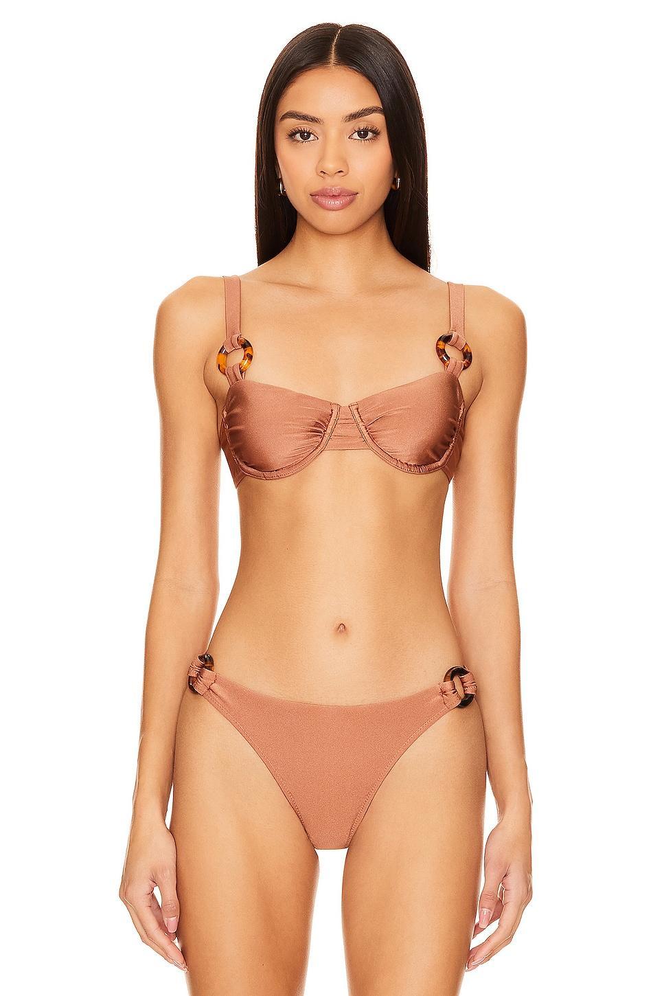 Maia Bikini Top Solid & Striped Product Image