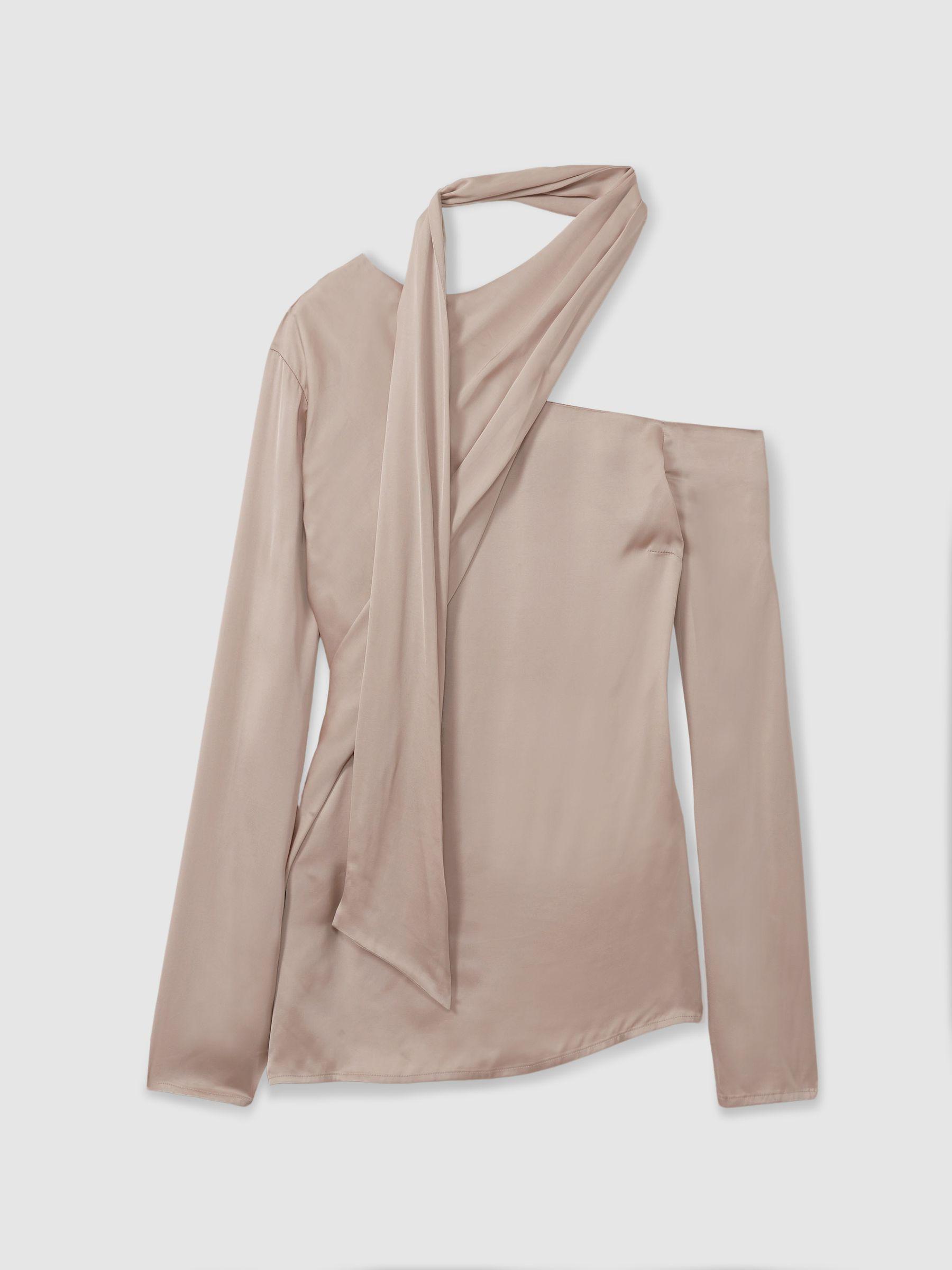 Off-The-Shoulder Drape Top in Blush Product Image