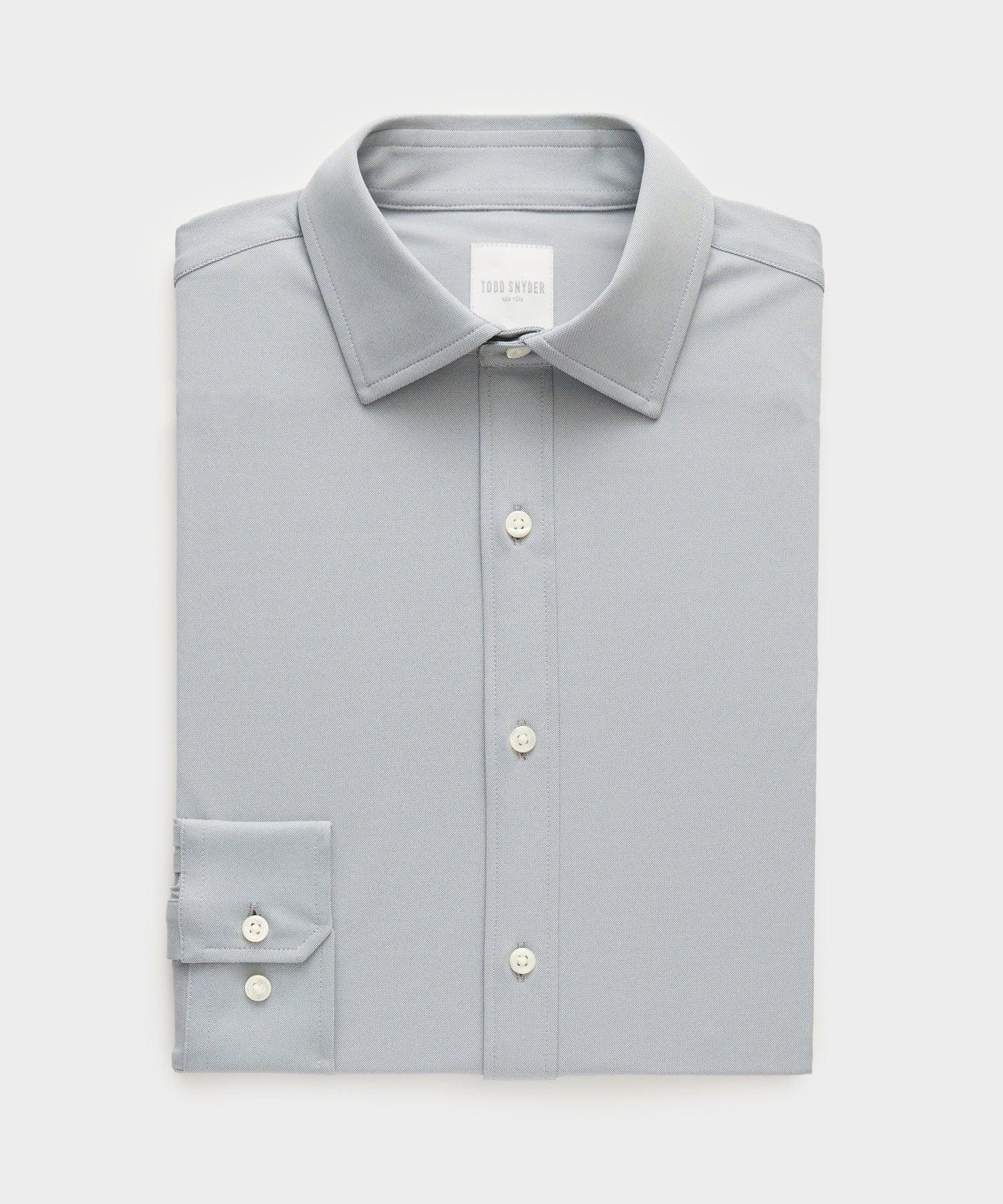 Slim Fit Stretch Knit Dress Shirt Product Image