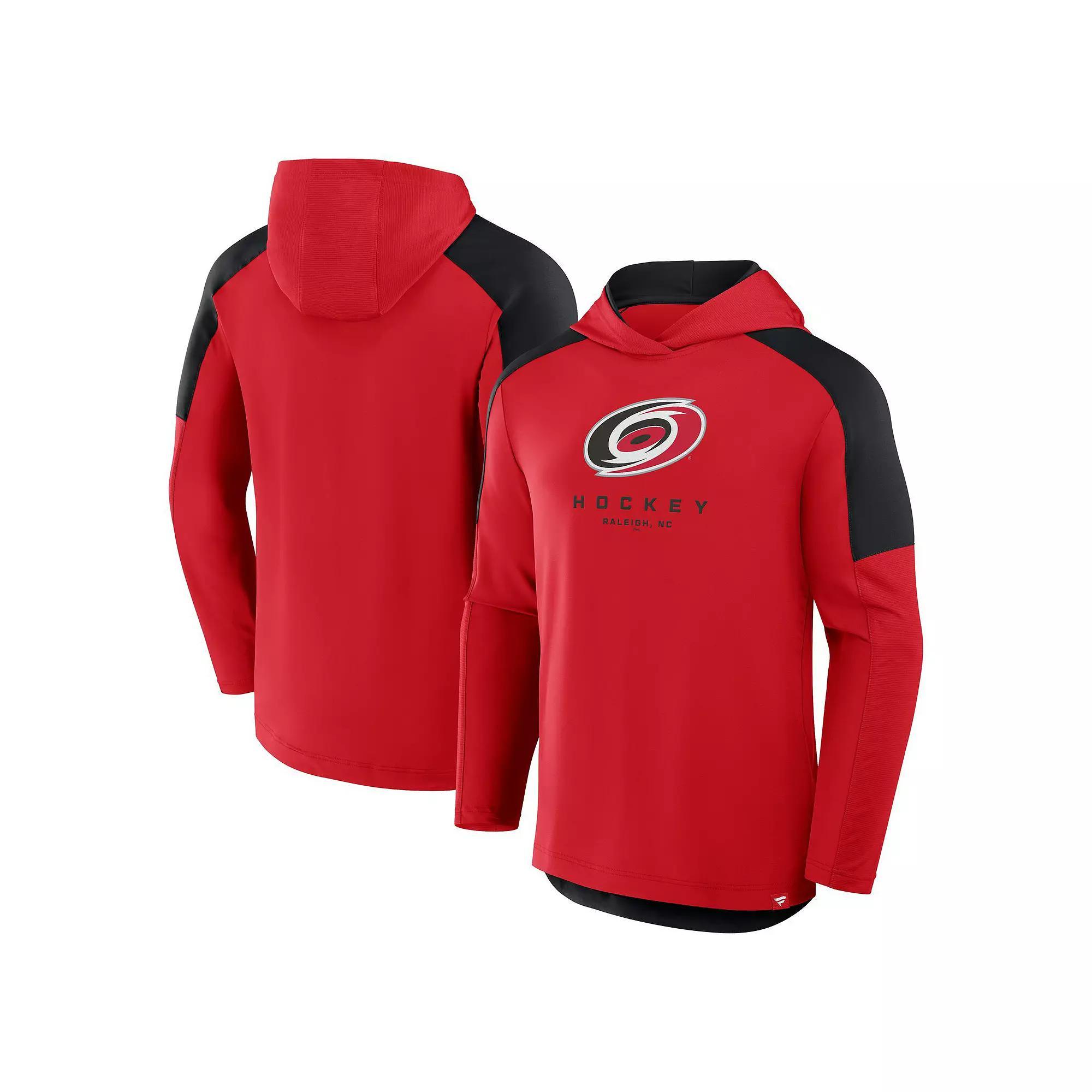 Men's Fanatics Red Carolina Hurricanes Meta Game Transitional Pullover Hoodie,  Product Image