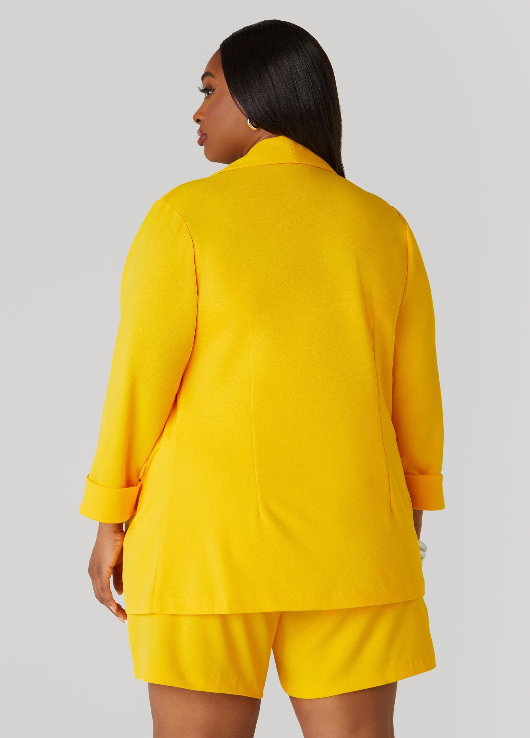 Plus Size Crepe High Rise Shorts Ashley Stewart Product Image