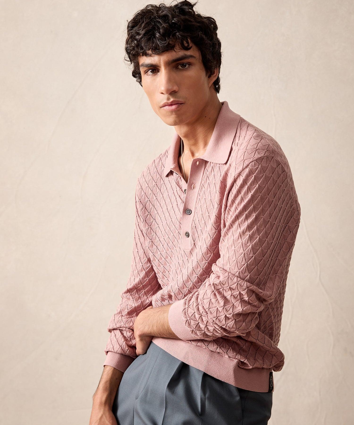 Palma Sweater Polo in Mauve Product Image