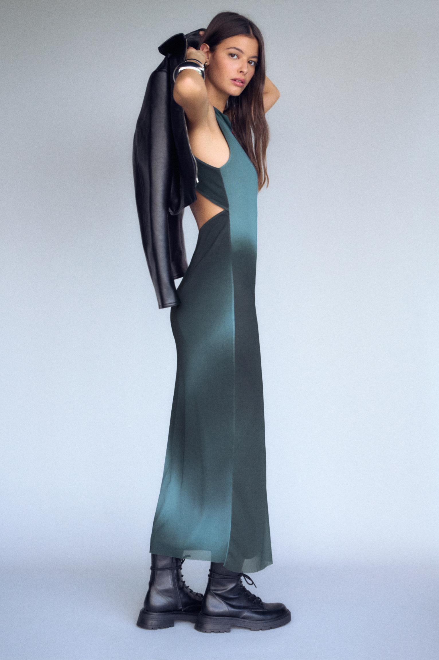 Floral tulle midi dress Product Image