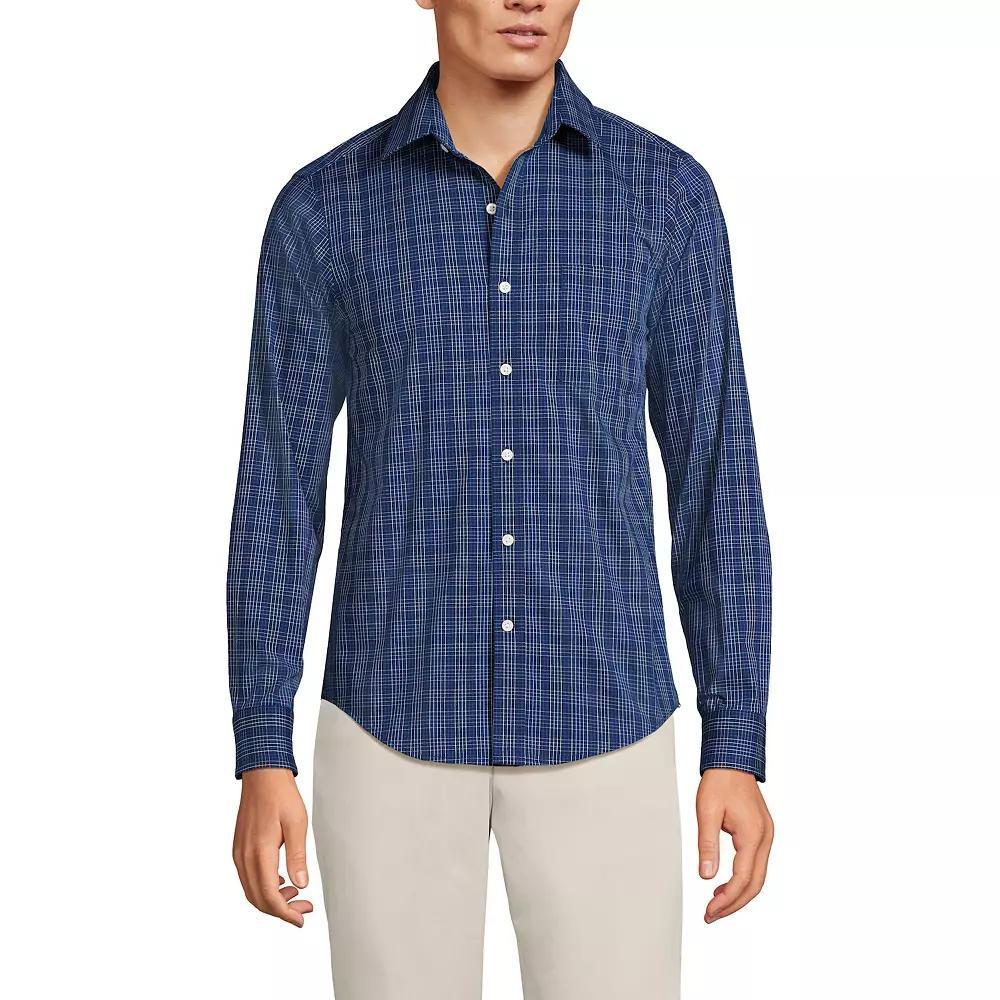Men's Lands' End Traditional Fit Travel Button-Down Shirt,  Product Image