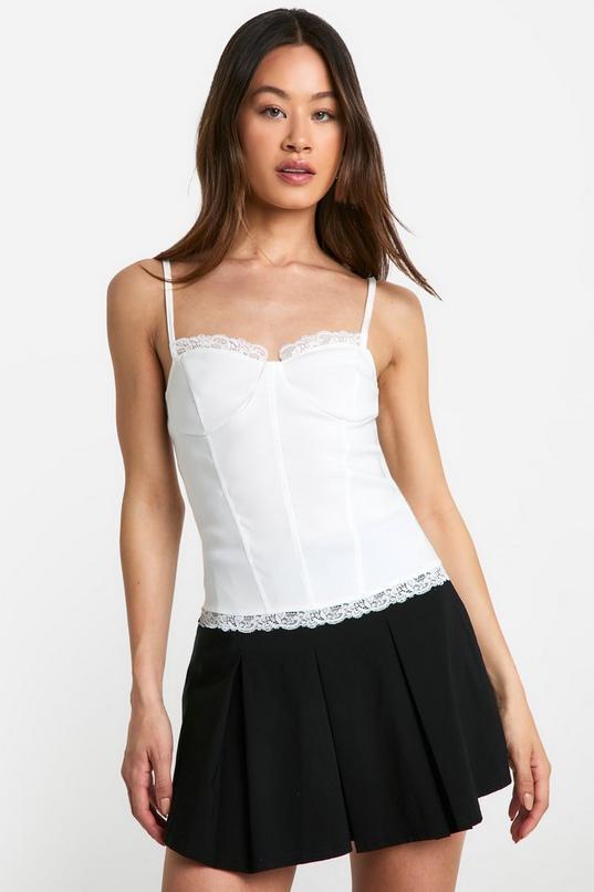 Tall Bengaline Lace Corset Top  Product Image