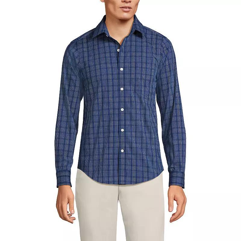 Men's Lands' End Traditional Fit Travel Button-Down Shirt,  Product Image