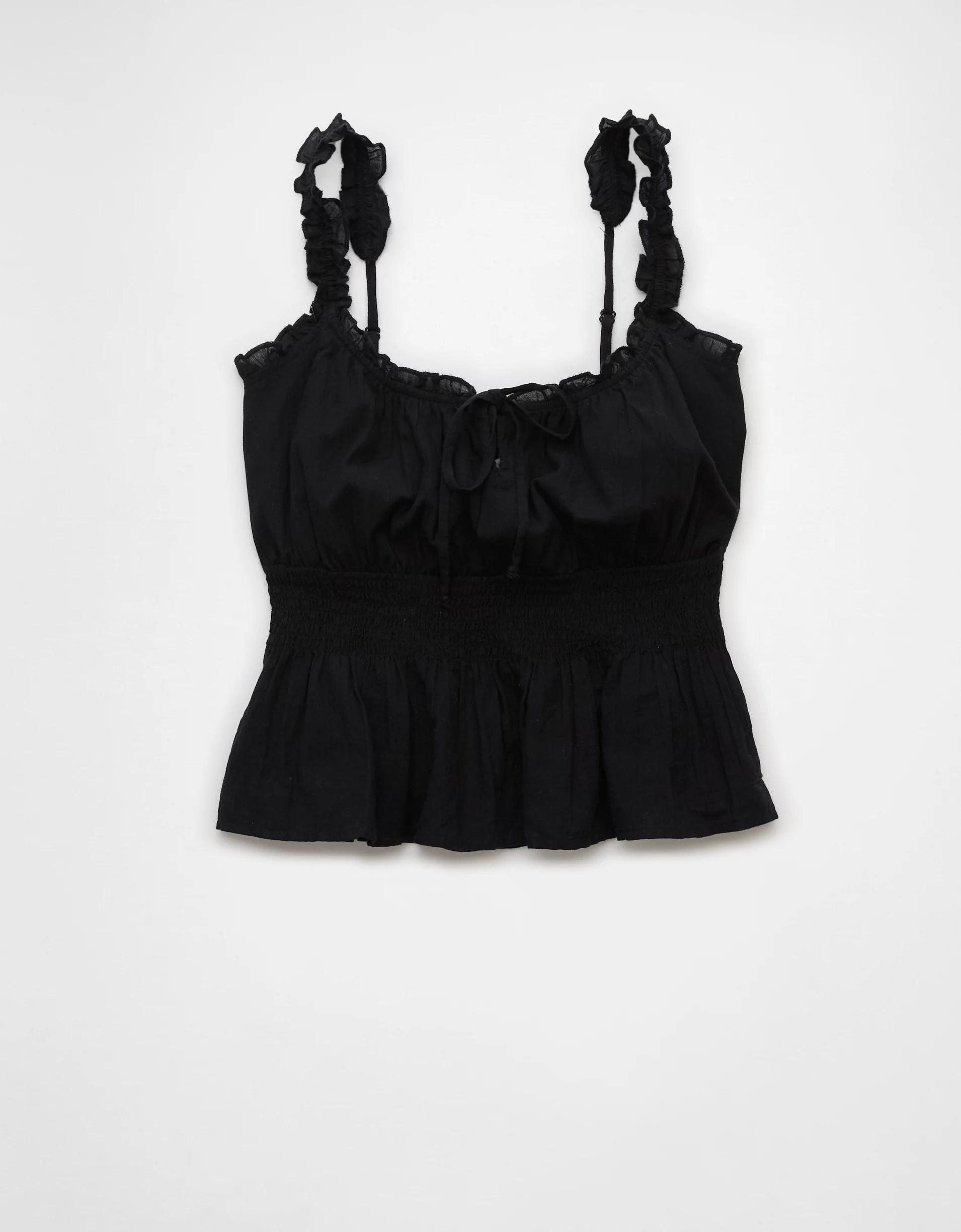 AE Ruched Lace Tank Top Product Image