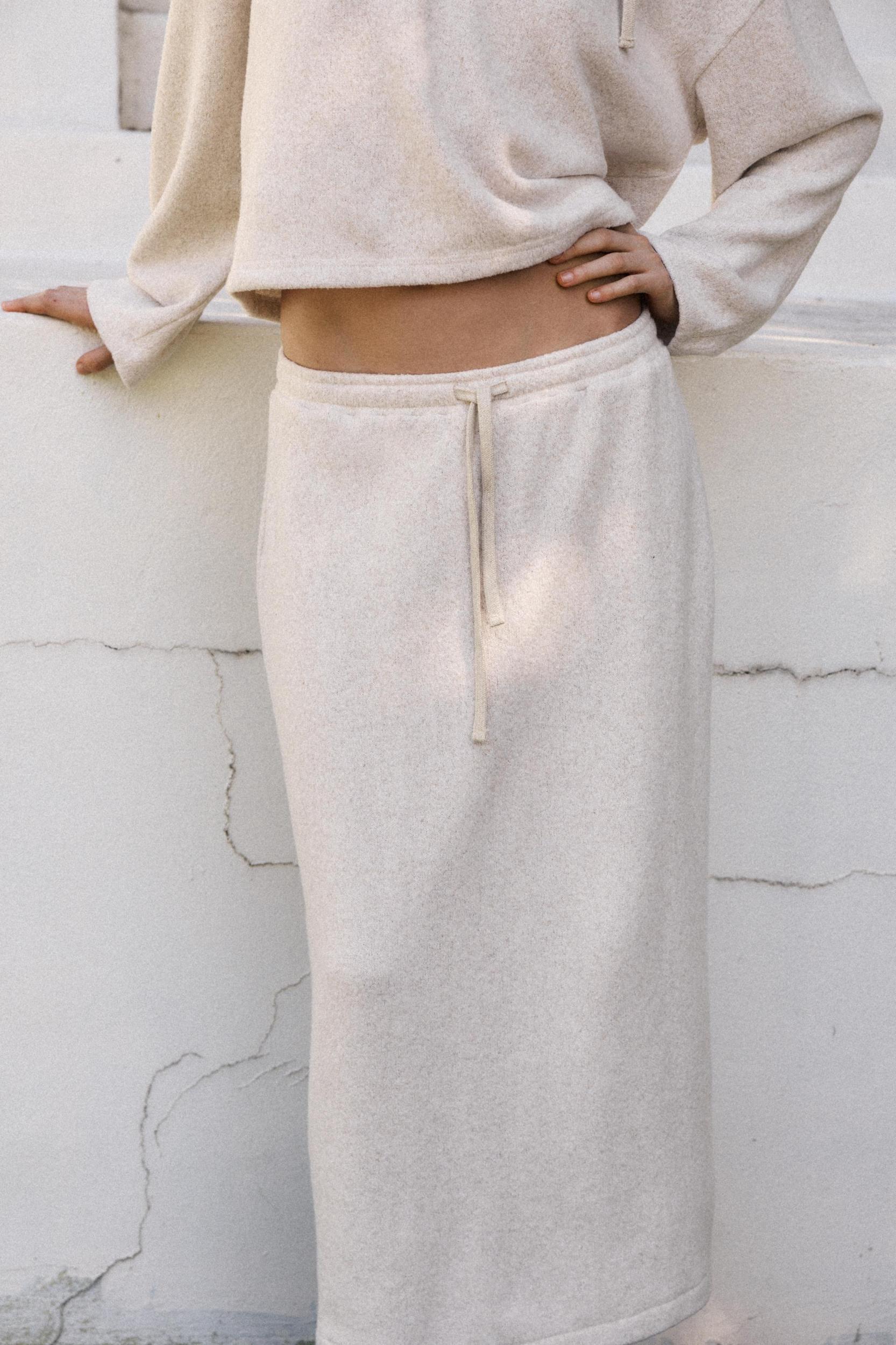 SOFT RUSTIC MIDI SKIRT Product Image