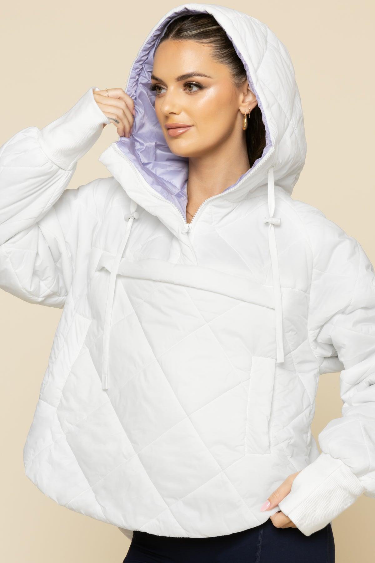 Pillow Packable Puffer Jacket - White Product Image
