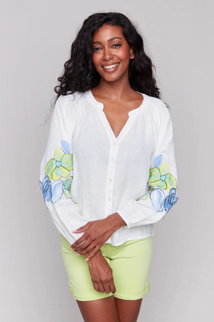 Front Embroidered Blouse Product Image