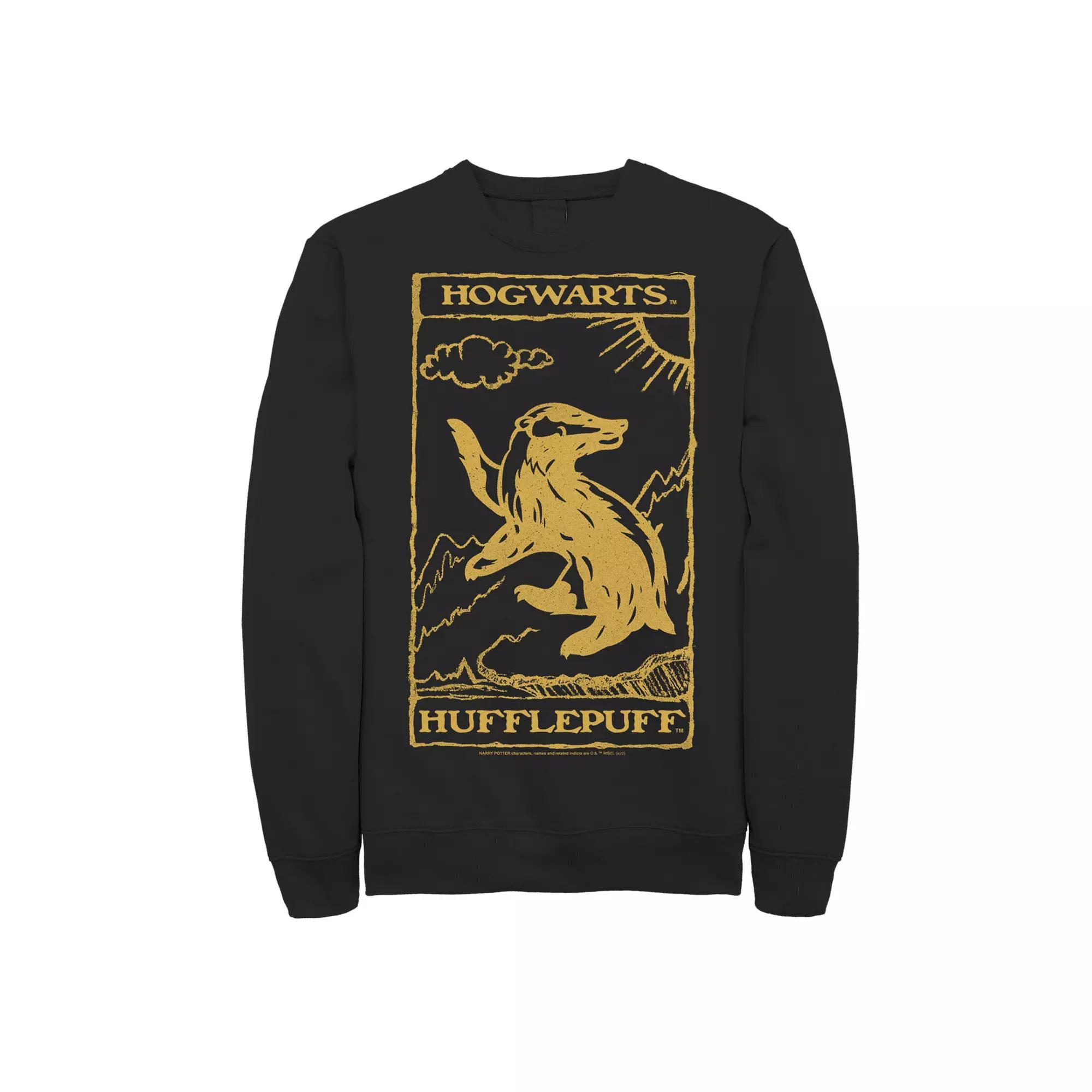 Men's Harry Potter Hufflepuff Vintage Poster Sweatshirt,  Product Image