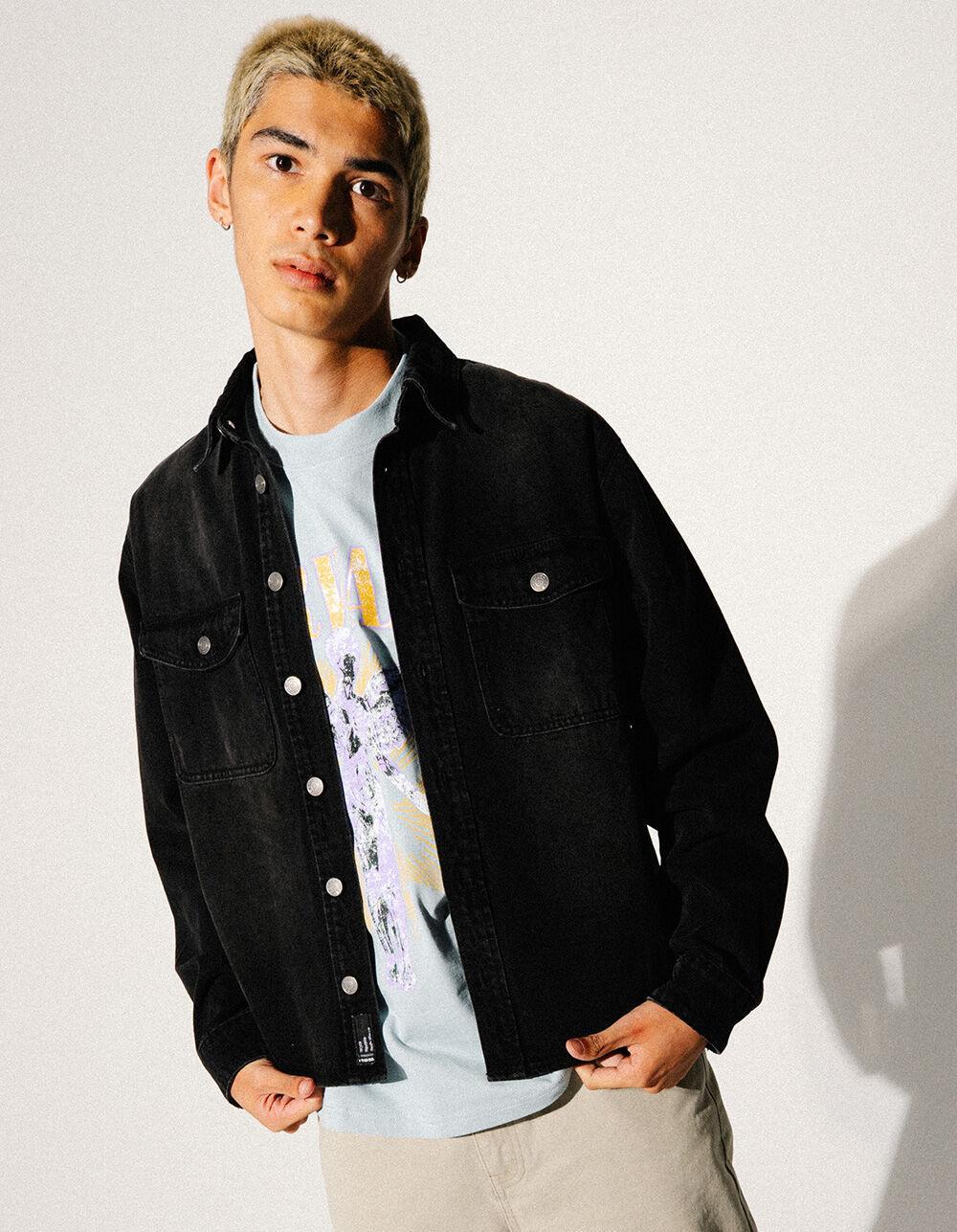 RSQ Mens Denim Overshirt - MEDIUM INDIGO Product Image