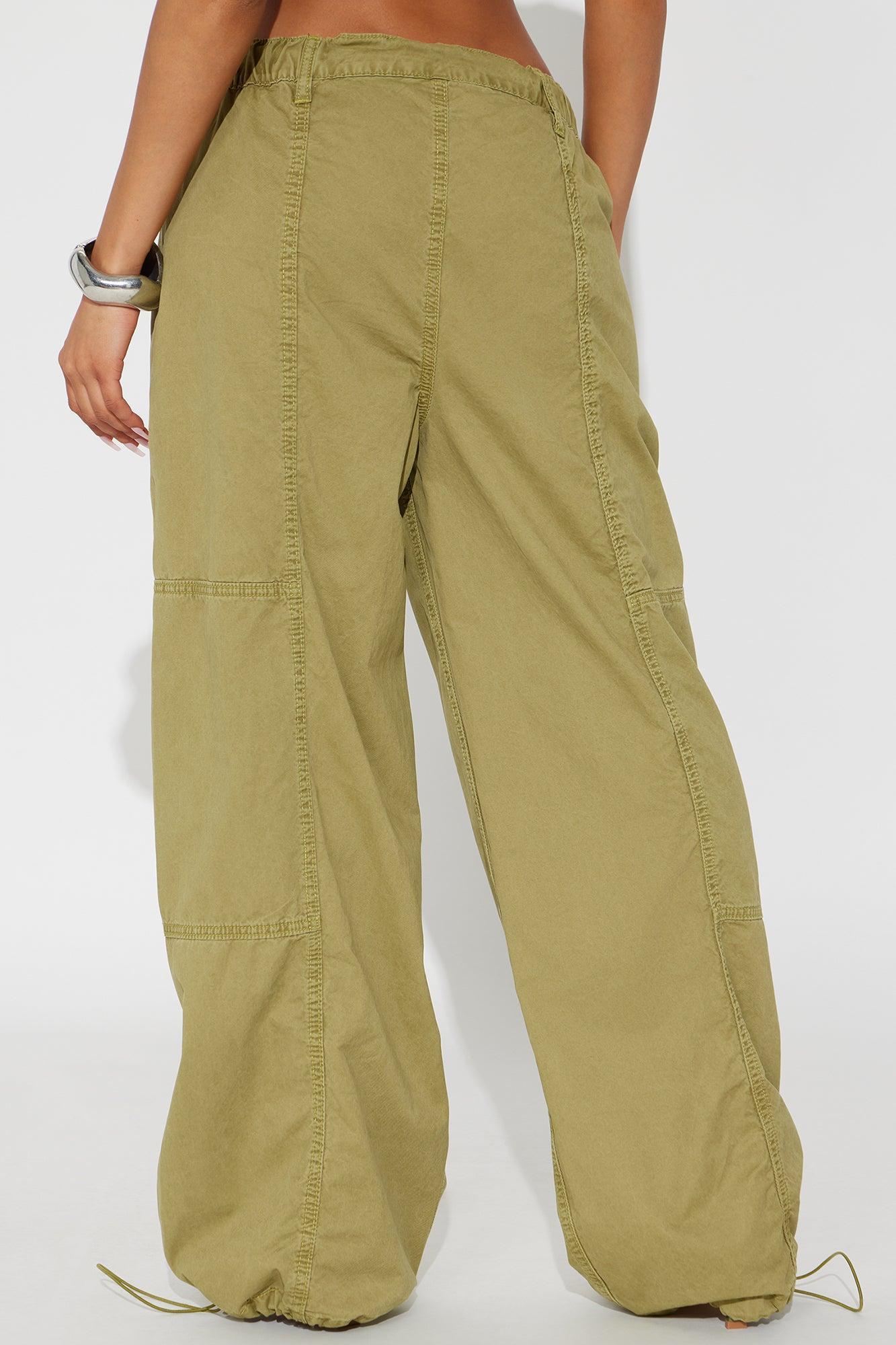 Olivia Wide Leg Jogger - Olive Product Image