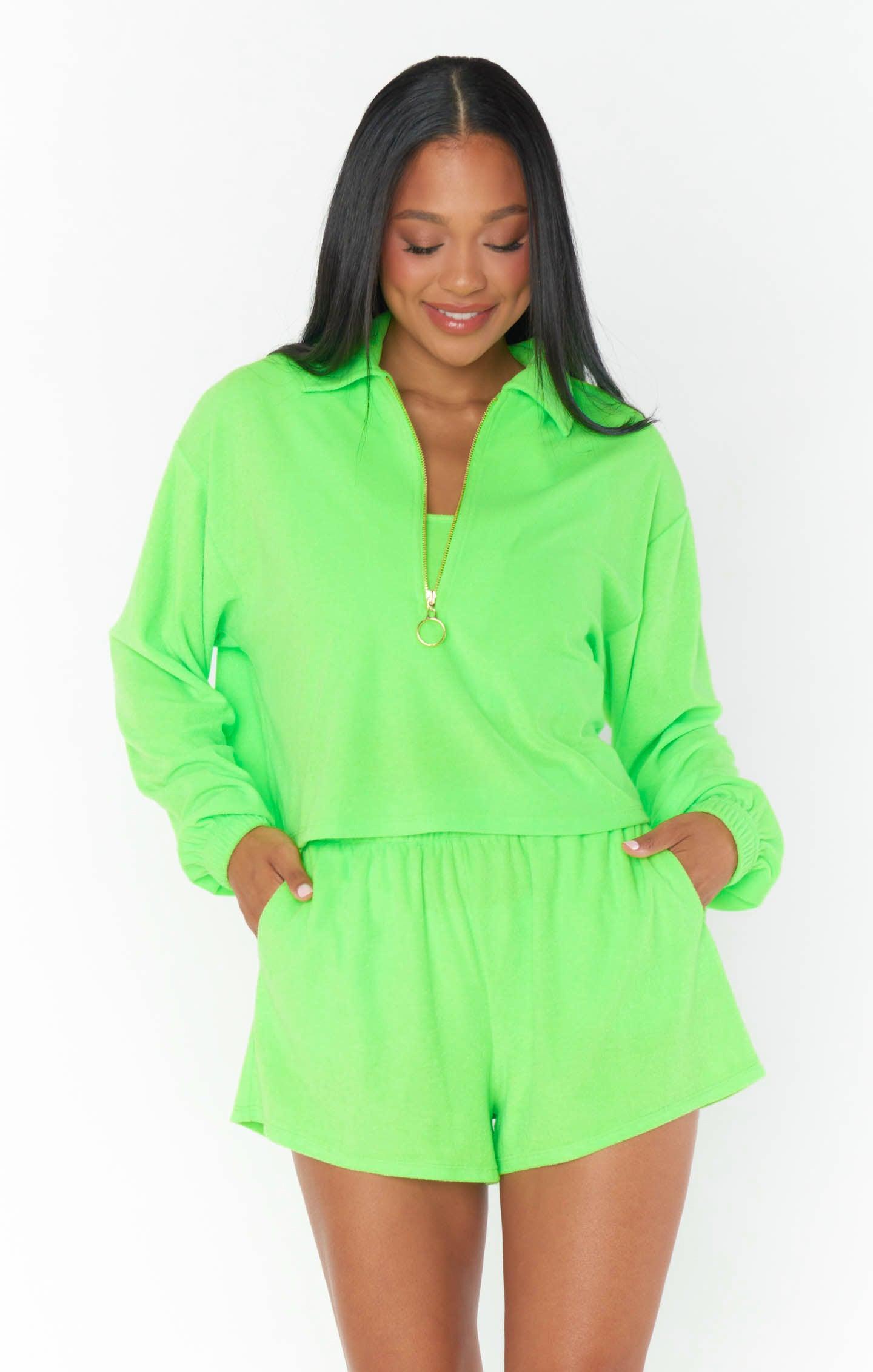 Spano Pullover ~ Neon Green Terry Product Image