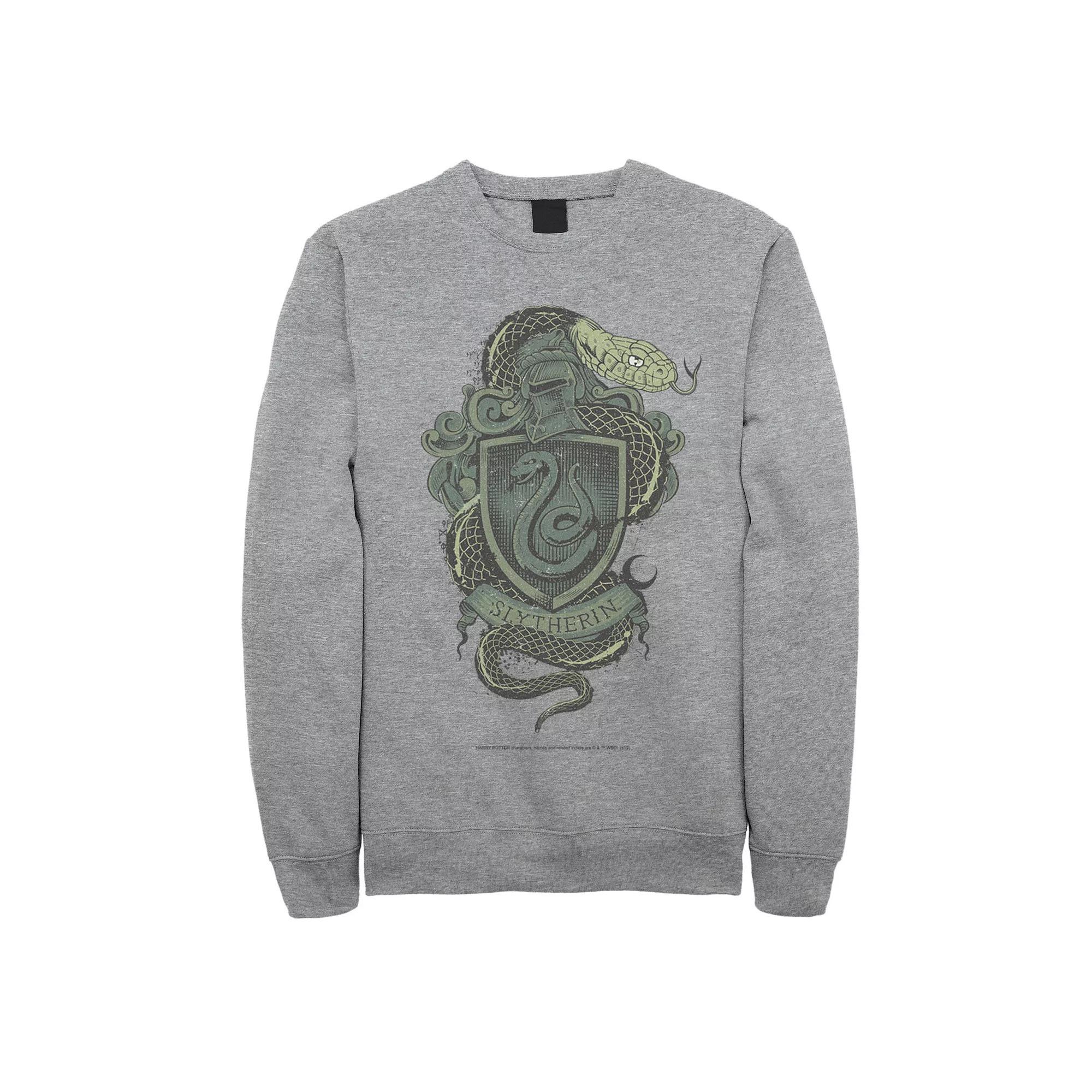 Men's Harry Potter Slytherin House Crest Fleece Pullover,  Product Image