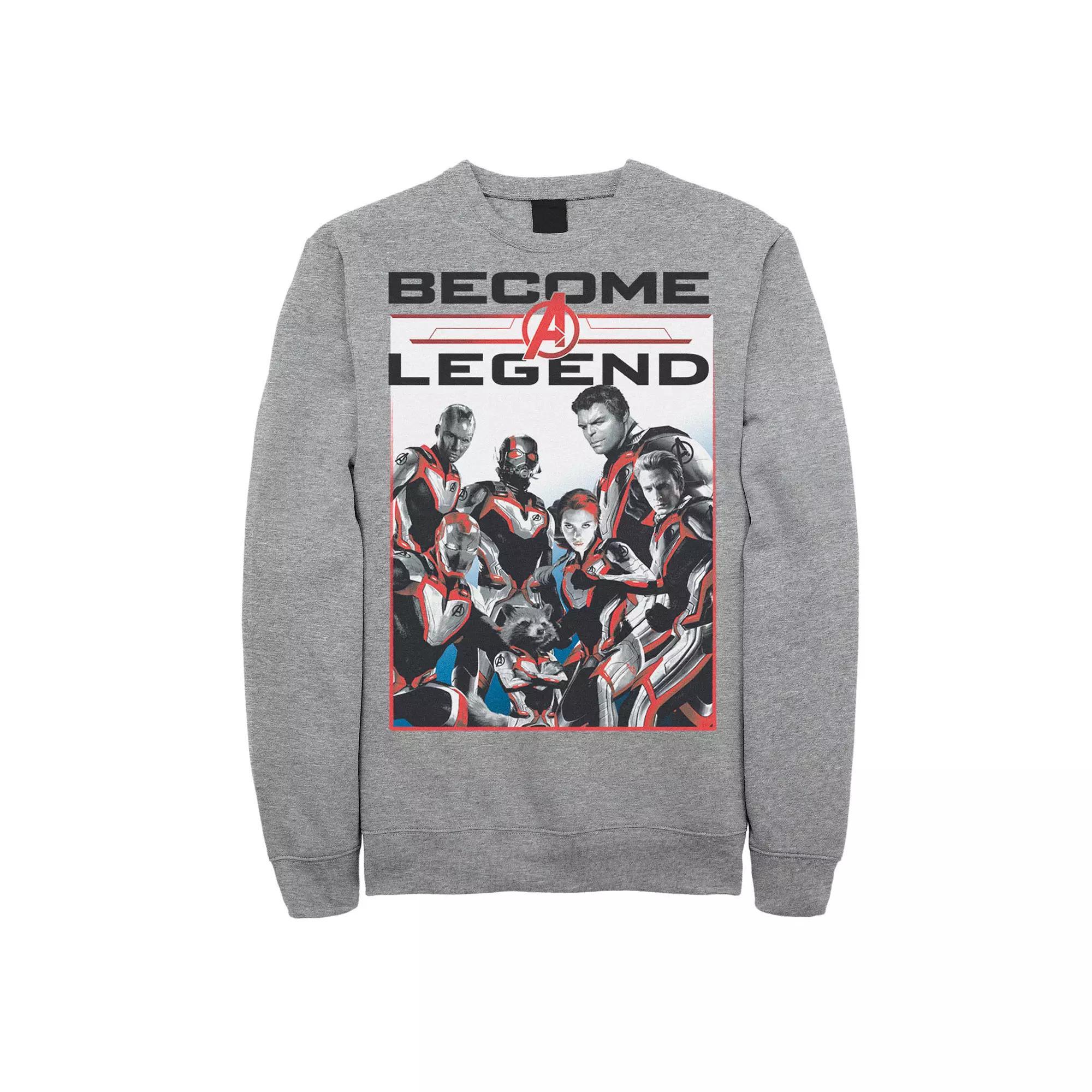 Men's Marvel Avengers Endgame Become A Legend Fleece, Size: Large, Athletic Grey Product Image