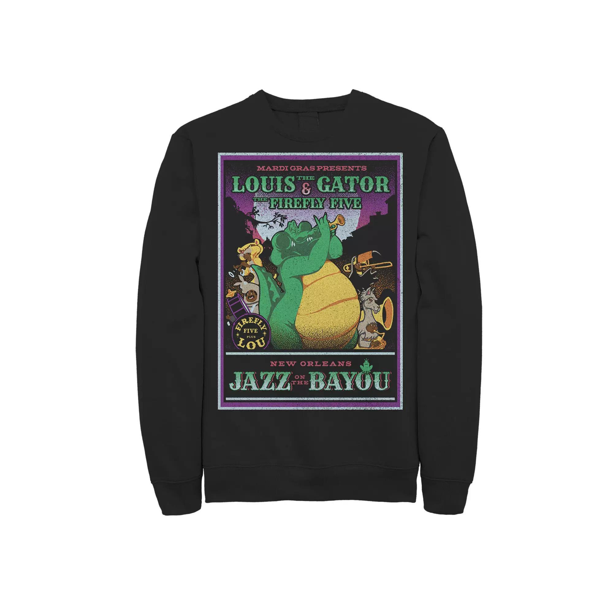 Men's Disney Princess And The Frog Louis Rockadile Poster Sweatshirt,  Product Image