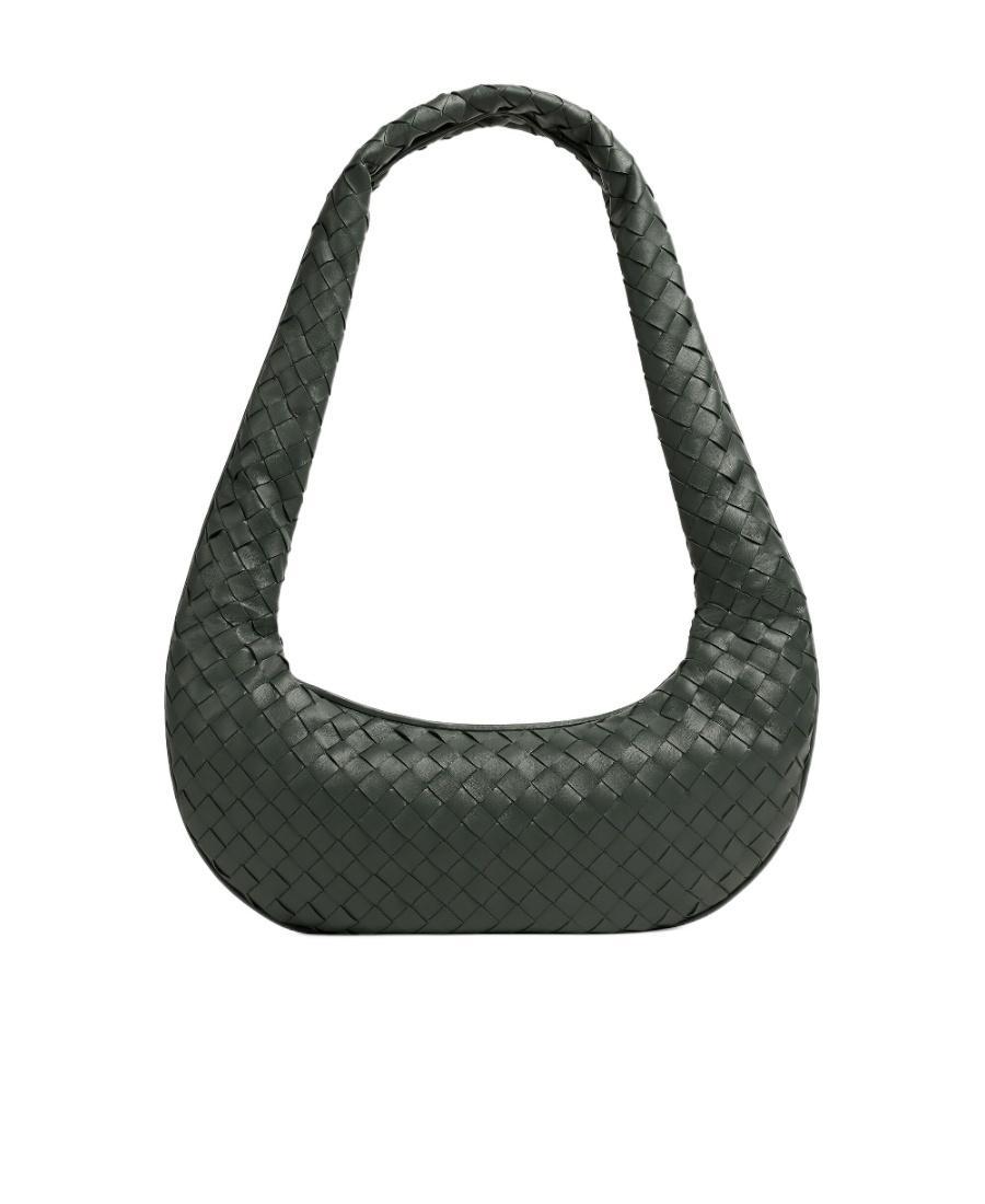 BOTTEGA VENETA Buddy Woven Shoulder Bag In Green Product Image