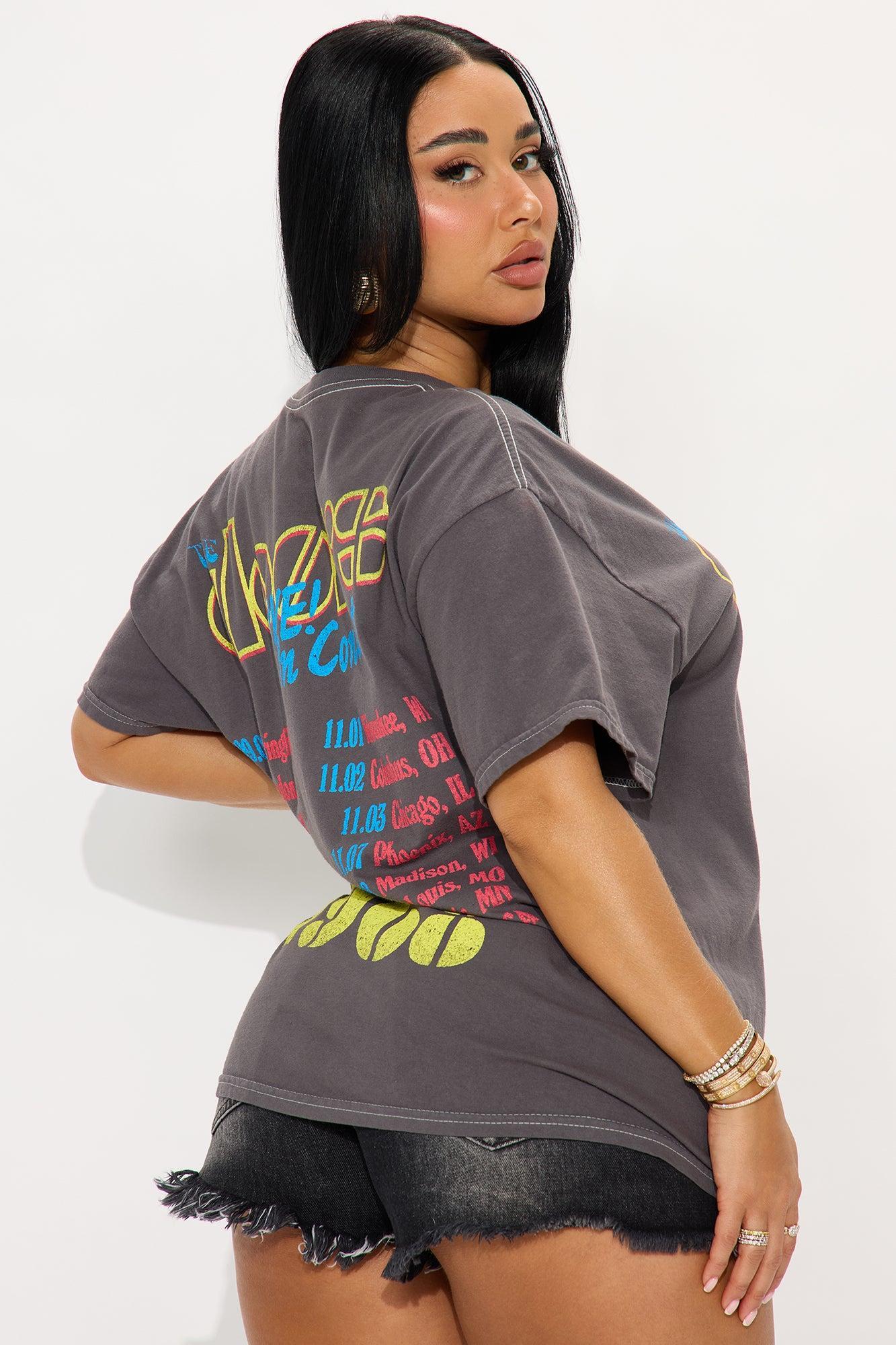 The Doors LIVE Washed Oversized Tee - Charcoal Product Image