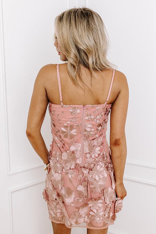 Floral Moment Embroidered Mini Dress in Blush Product Image